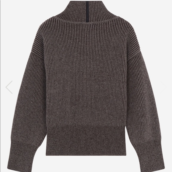 Brown Ribbed Pullover Knit Sweater Maison Kitsune - Picture 2 of 3